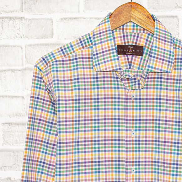 Robert Talbott EstateTailored Men's Dress Shirt Multi color 16 1/2 L - Picture 7 of 7